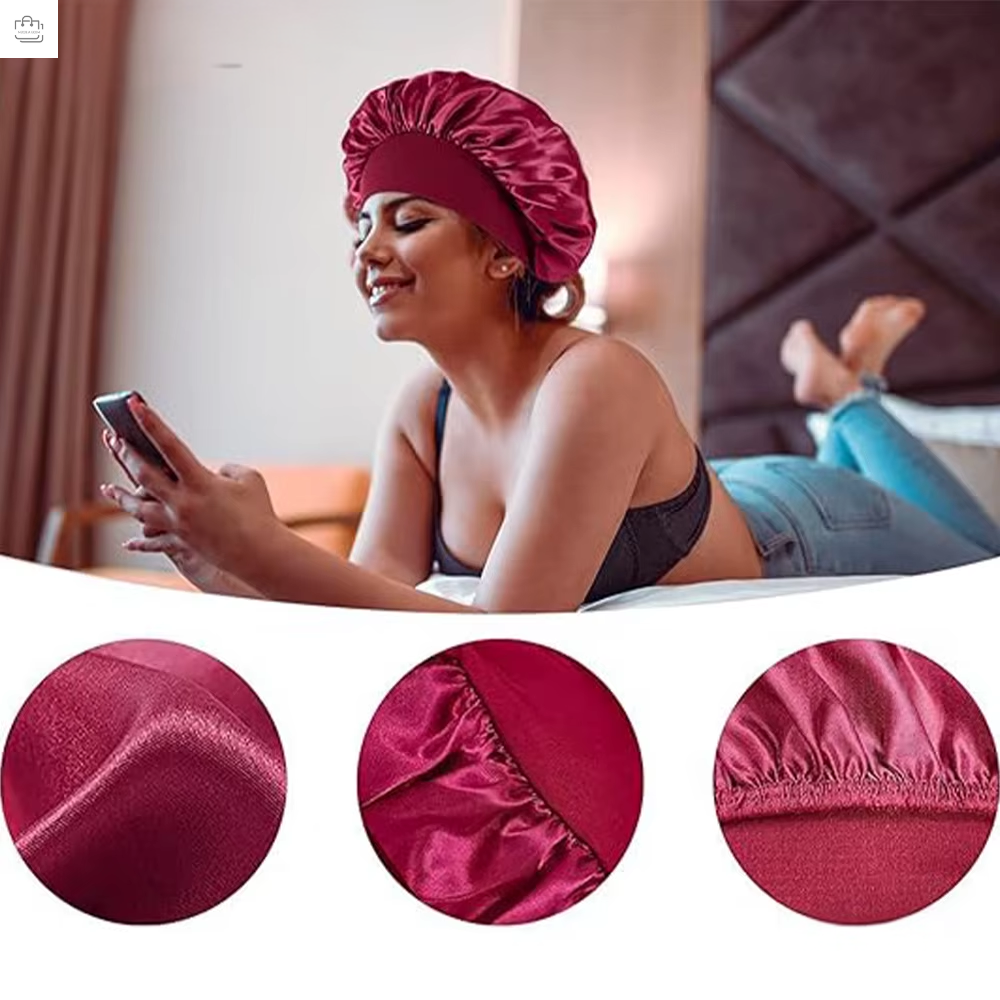 SatinSleep™ – Bonnet en Satin pour Cheveux Texturés