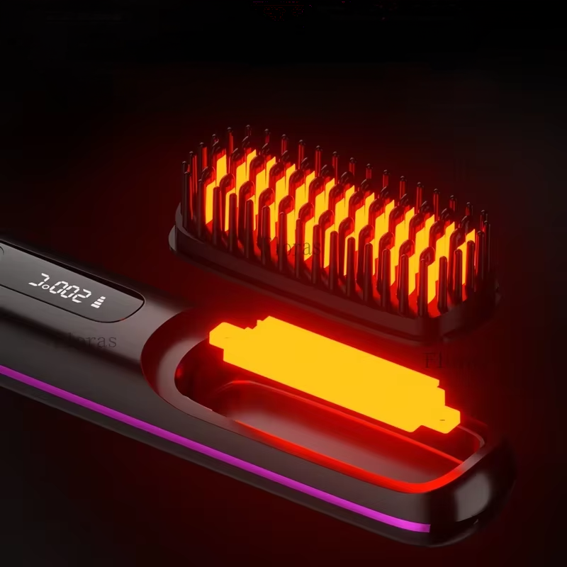 GlidePro™ – Brosse Lissante Sans Fil pour Cheveux Texturés