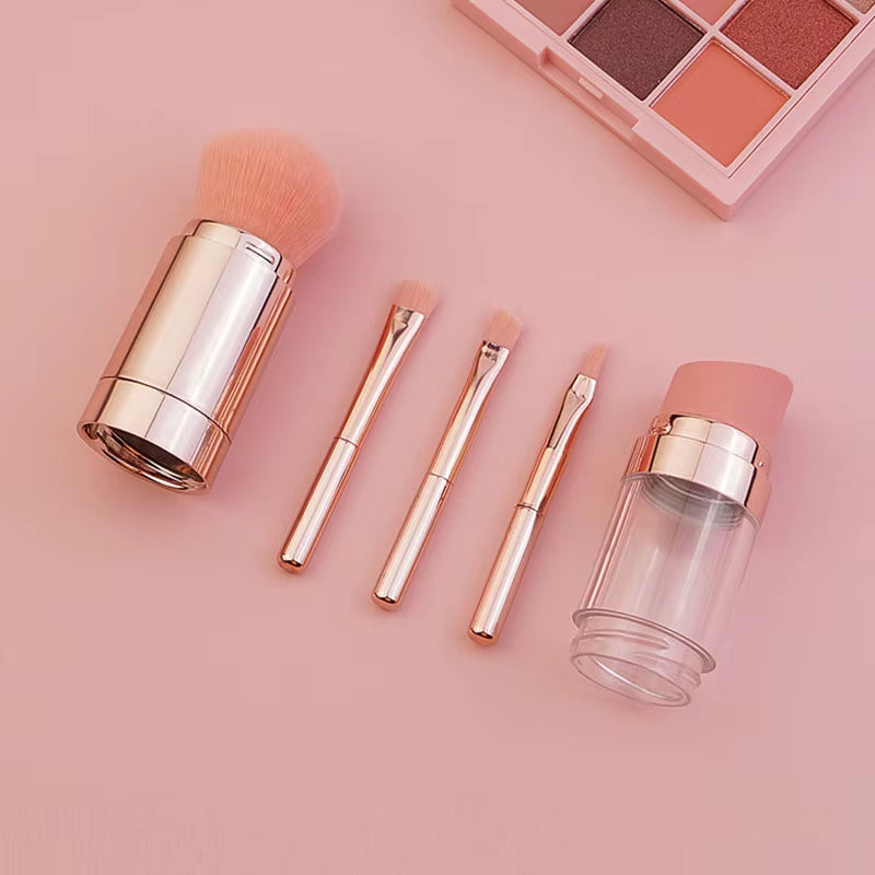 Pinceaux de maquillage rétractables 5 en 1