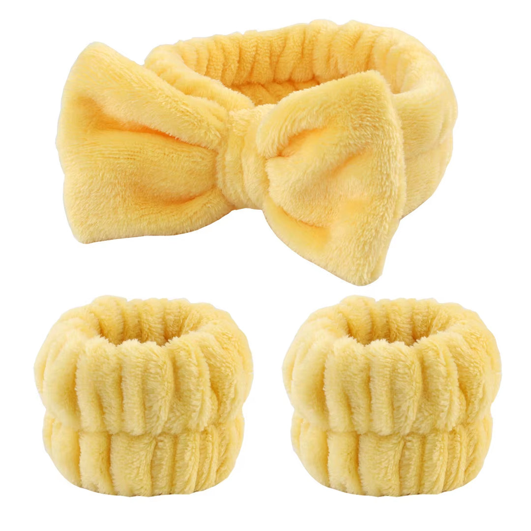 Ensemble De Bracelets De Lavage Du Visage, 3 Pièces, Soins De La Peau, Spa, Absorption D'Eau, Pour Femmes Et Filles, Accessoires De Salle De Bains