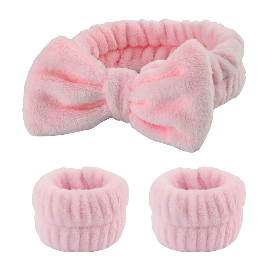 Ensemble De Bracelets De Lavage Du Visage, 3 Pièces, Soins De La Peau, Spa, Absorption D'Eau, Pour Femmes Et Filles, Accessoires De Salle De Bains