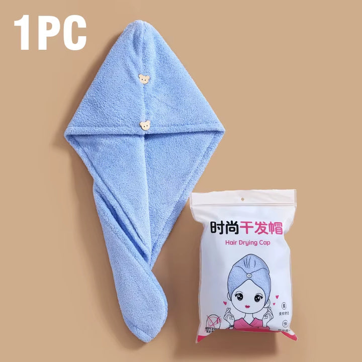 Serviette turban pour cheveux — couleurs douces