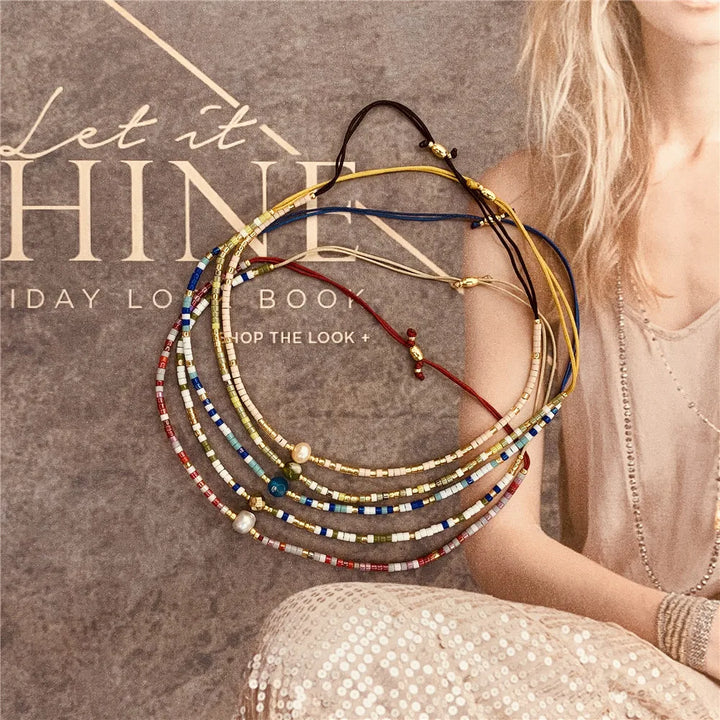 Bracelet délicat en perles de rocaille