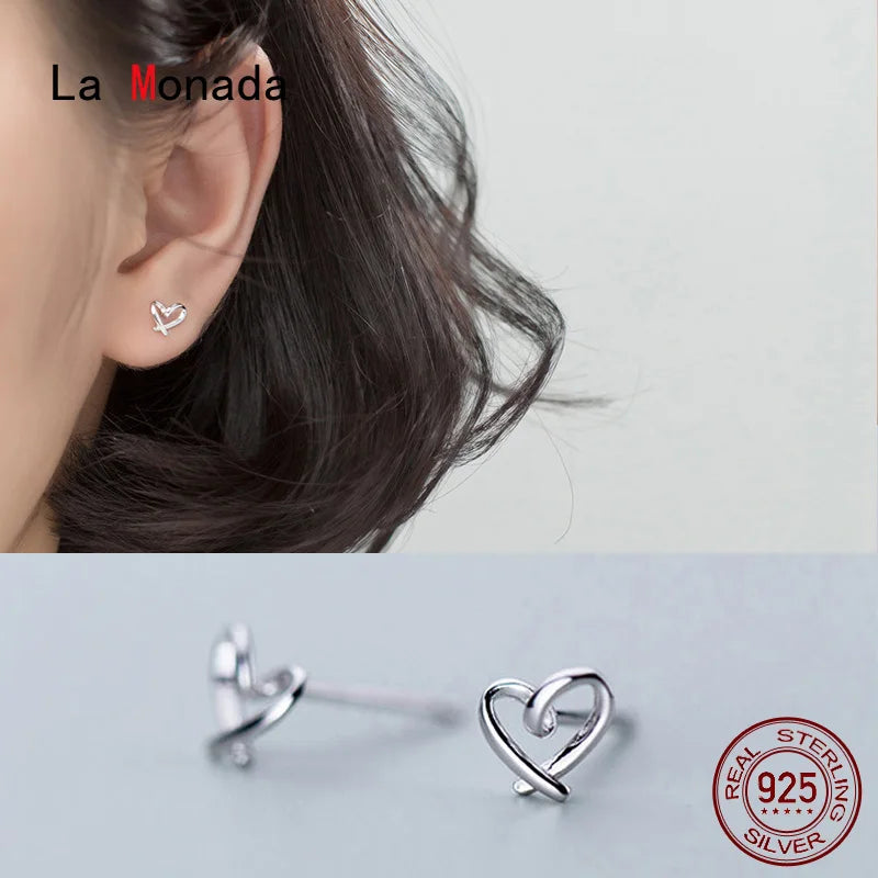 Petites boucles d’oreilles cœur ajouré