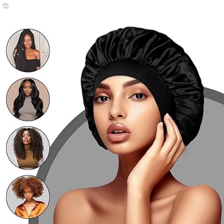 SatinSleep™ – Bonnet en Satin pour Cheveux Texturés