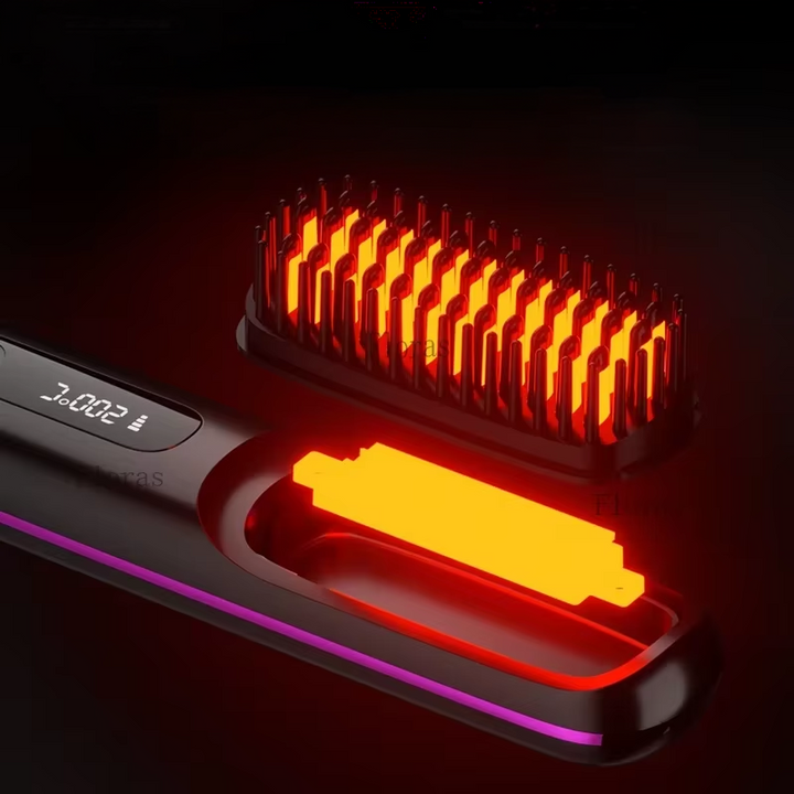 GlidePro™ – Brosse Lissante Sans Fil pour Cheveux Texturés