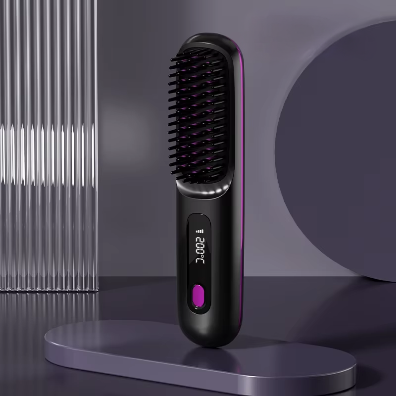 GlidePro™ – Brosse Lissante Sans Fil pour Cheveux Texturés