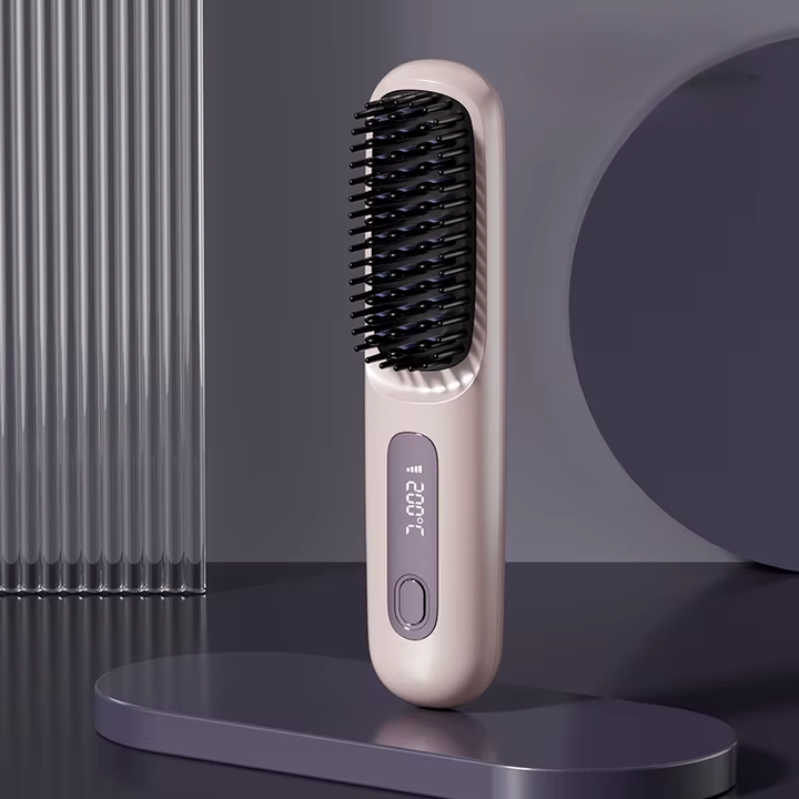 GlidePro™ – Brosse Lissante Sans Fil pour Cheveux Texturés