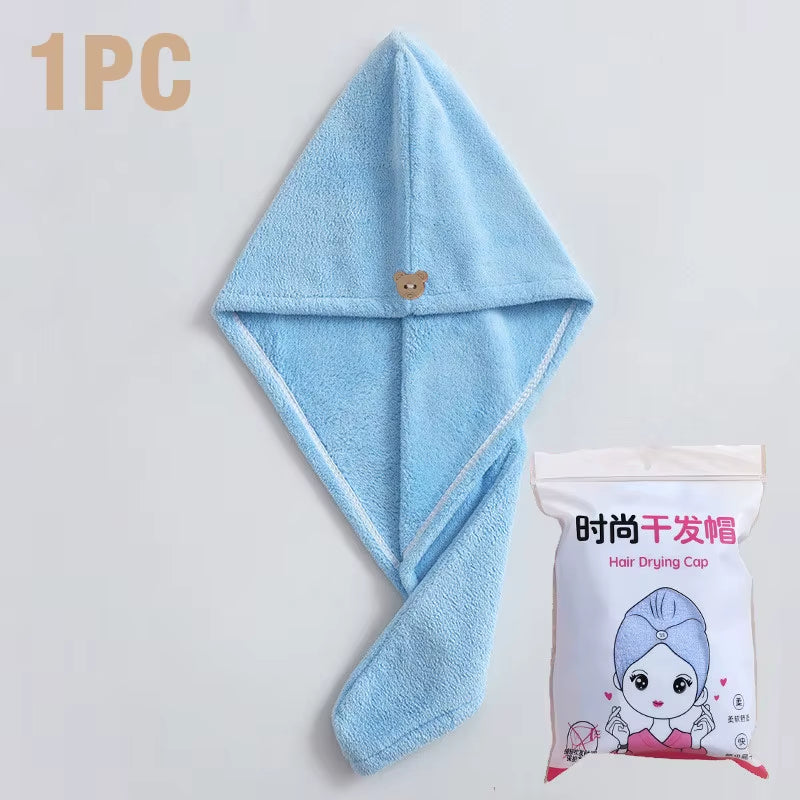 Serviette turban pour cheveux — couleurs douces