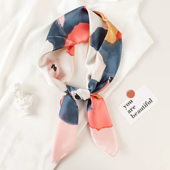 Foulard carré imprimé — 70 × 70 cm
