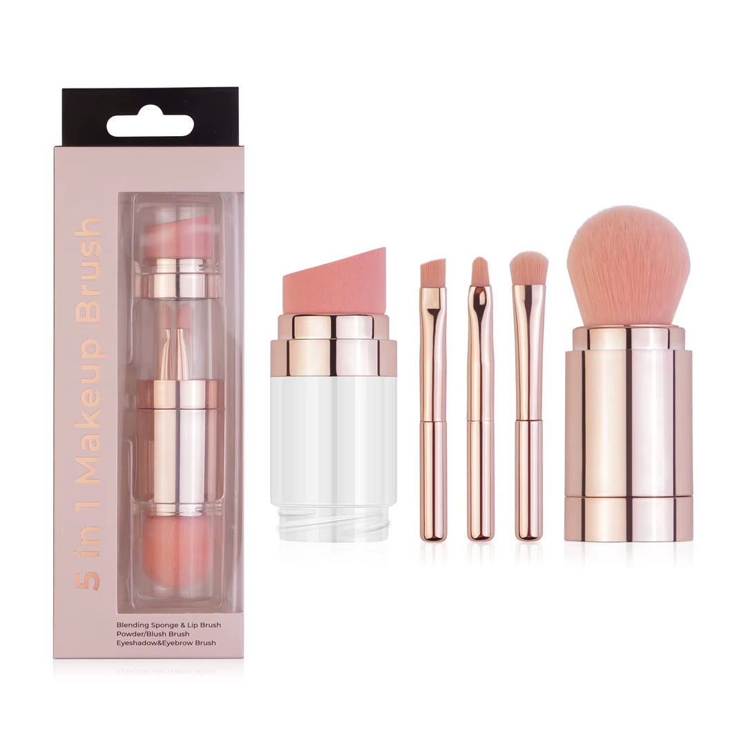 Pinceaux de maquillage rétractables 5 en 1