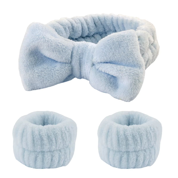 Ensemble De Bracelets De Lavage Du Visage, 3 Pièces, Soins De La Peau, Spa, Absorption D'Eau, Pour Femmes Et Filles, Accessoires De Salle De Bains