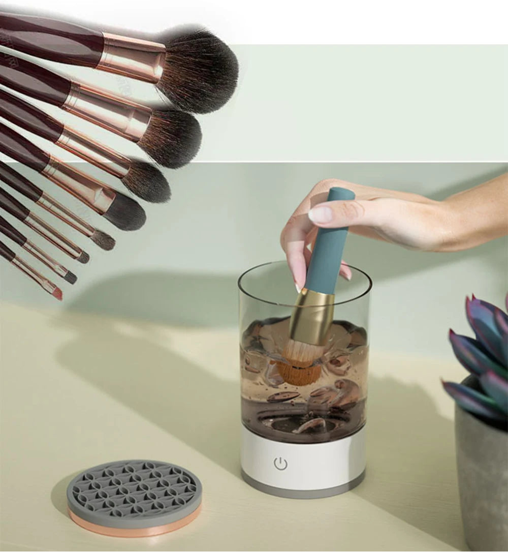 BrushNex™ – Nettoyeur électrique de pinceaux 3 en 1 avec séchage rapide.
