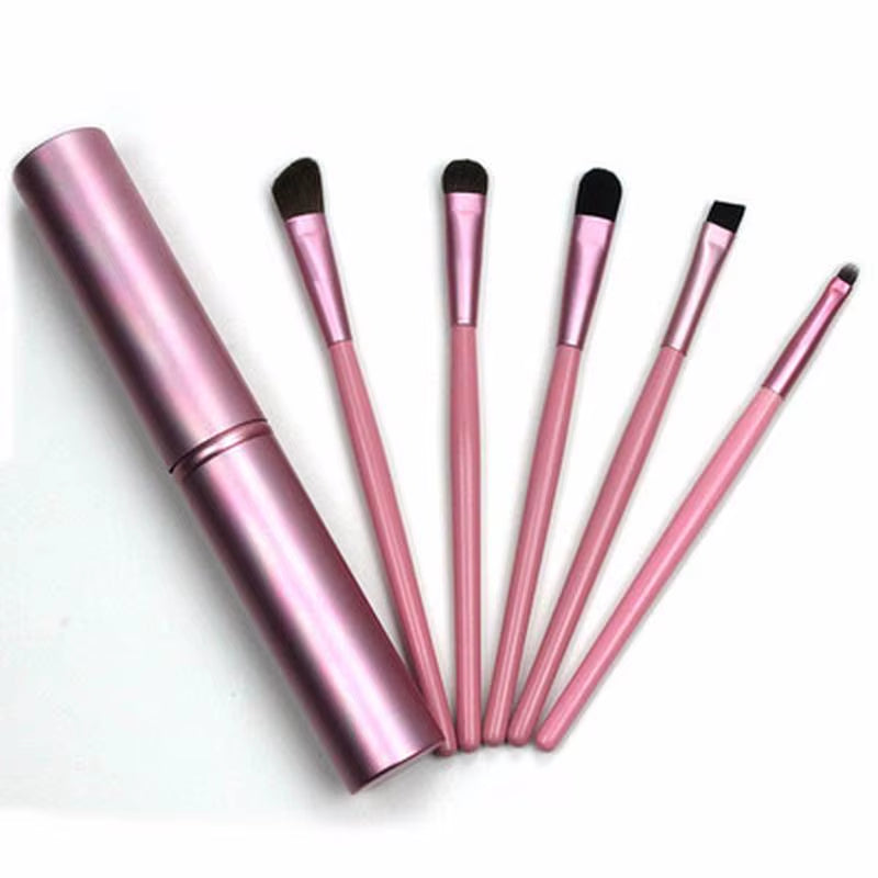 Mini pinceaux yeux et lèvres — 5 pièces avec étui