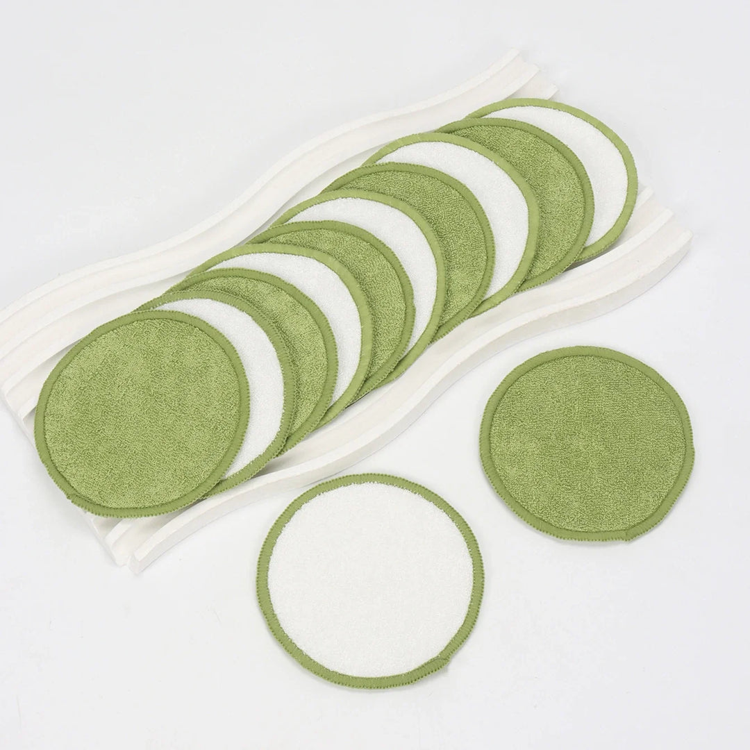 Disques démaquillants réutilisables — lot de 20 avec filet