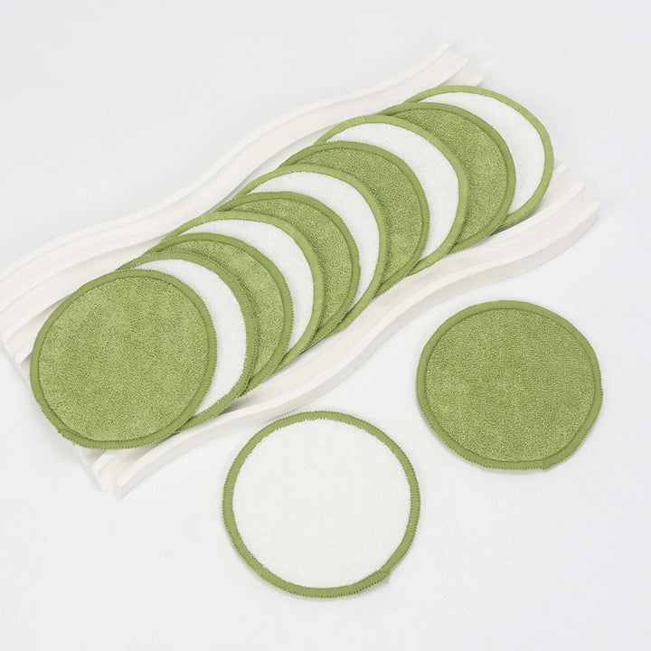 Disques démaquillants réutilisables — lot de 20 avec filet