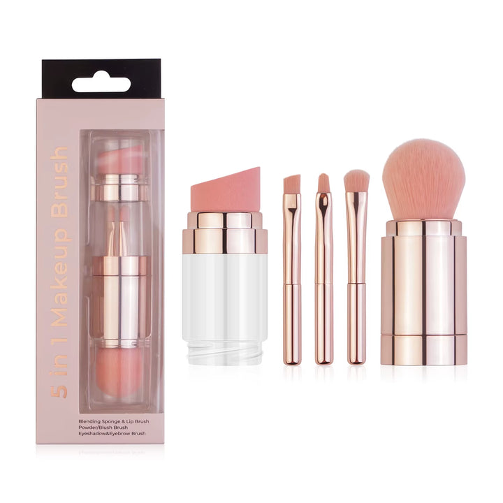 Pinceaux de maquillage rétractables 5 en 1