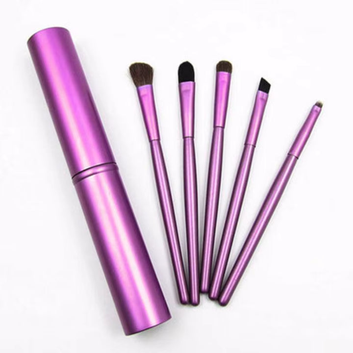 Mini pinceaux yeux et lèvres — 5 pièces avec étui