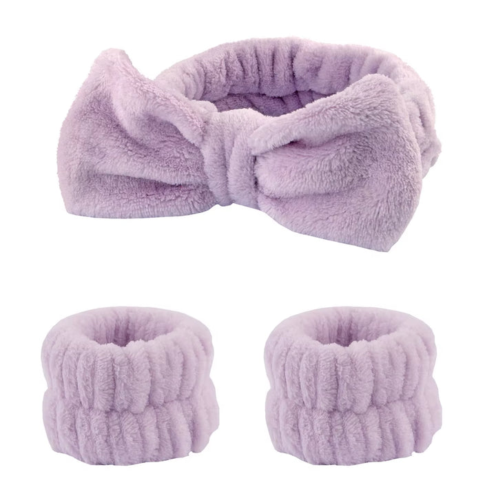 Ensemble De Bracelets De Lavage Du Visage, 3 Pièces, Soins De La Peau, Spa, Absorption D'Eau, Pour Femmes Et Filles, Accessoires De Salle De Bains
