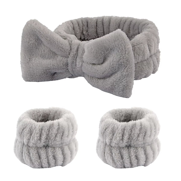Ensemble De Bracelets De Lavage Du Visage, 3 Pièces, Soins De La Peau, Spa, Absorption D'Eau, Pour Femmes Et Filles, Accessoires De Salle De Bains